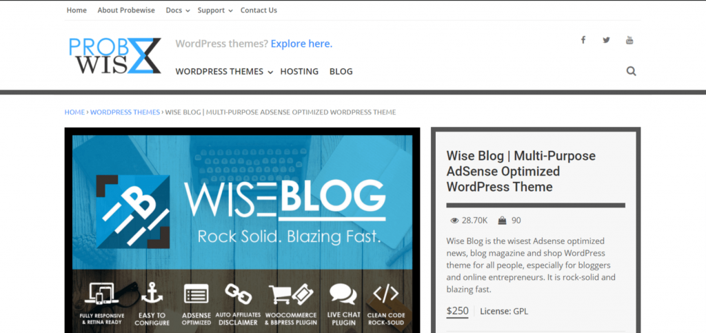 WiseBlog-best-most-expensive-WordPress-themes-EverestThemes