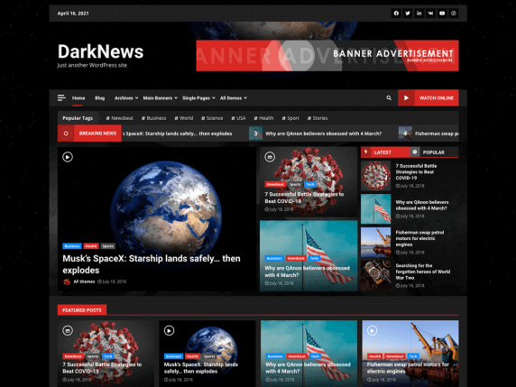 DarkNews-top-best-free-responsive-WordPress-themes-EverestThemes 