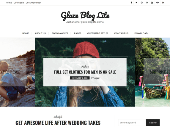 Glaze-Blog-Lite-top-best-free-feminine-WordPress-themes-EverestThemes
