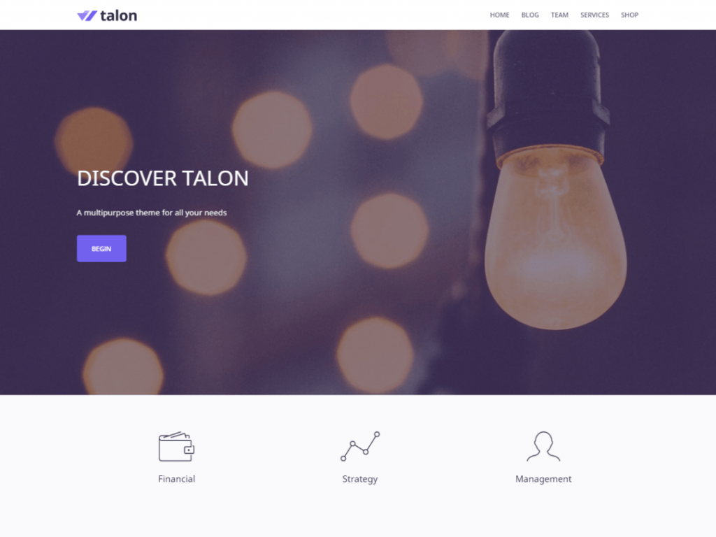 Talon-best-free-responsive-business-WordPress-themes-EverestThemes