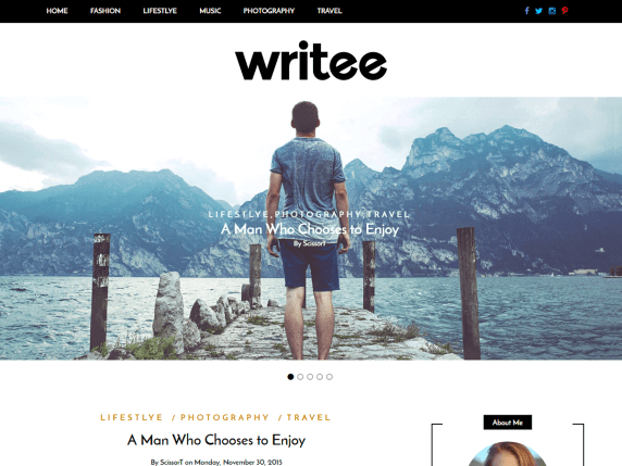 Writee-best-free-responsive-blog-WordPress-themes-EverestThemes