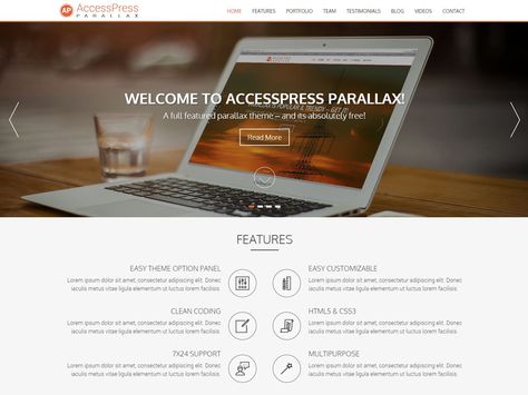 Free Parallax WordPress Themes