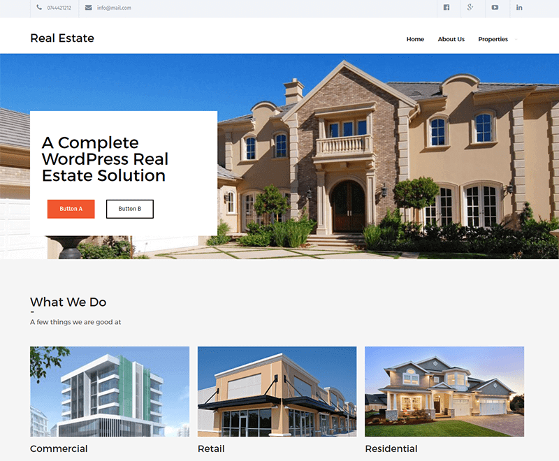 Real Estate WordPress Theme